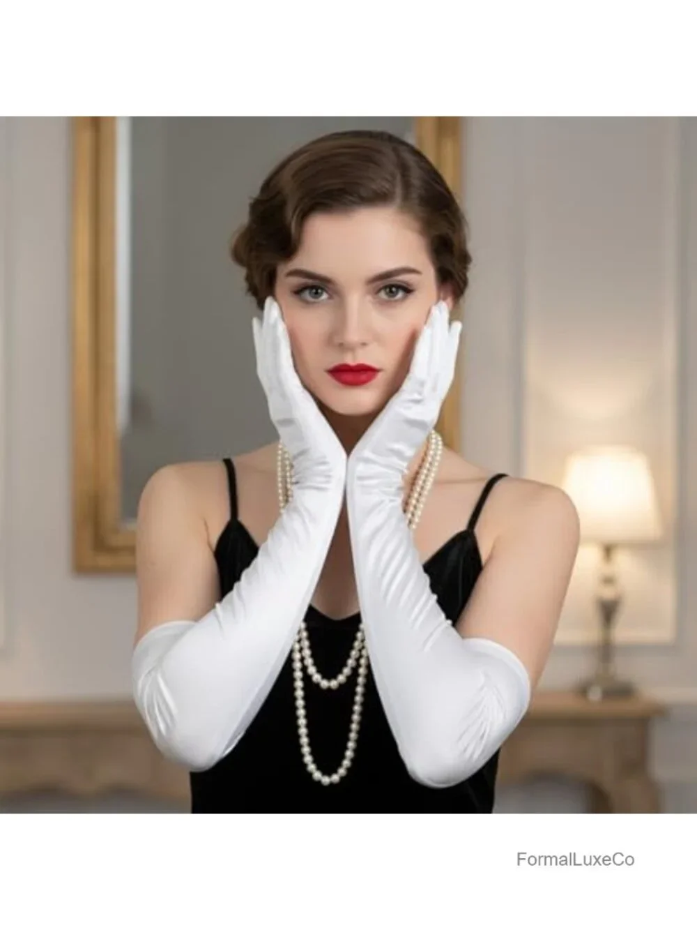 Satin Opera Gloves Elbow Length 20 Inch Formal Wedding Bridal Costume Accessory